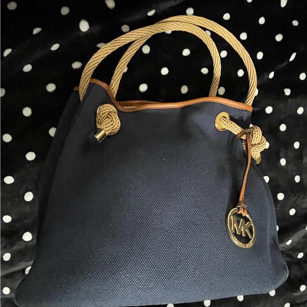 Michael Kors Blue Canvas Nautical Handbag